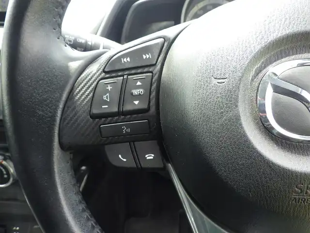 マツダ デミオ 13S 千葉県 2014(平26)年 5.1万km ダイナミックブルーマイカ スマートシティブレーキサポート/エコアイドル/純正SDナビ/地デジTV/【DVD/CD再生機能　Bluetooth接続】/バックカメラ/革巻きステアリング/ステアリングスイッチ/LEDヘッドライト/ウインカーミラー/純正15インチアルミホイル/サイド/カーテンエアバッグ/アドバンストキーレスエントリー