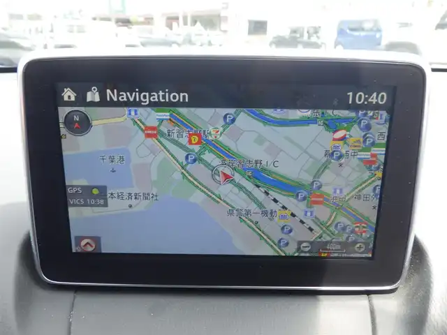 マツダ デミオ 13S 千葉県 2014(平26)年 5.1万km ダイナミックブルーマイカ スマートシティブレーキサポート/エコアイドル/純正SDナビ/地デジTV/【DVD/CD再生機能　Bluetooth接続】/バックカメラ/革巻きステアリング/ステアリングスイッチ/LEDヘッドライト/ウインカーミラー/純正15インチアルミホイル/サイド/カーテンエアバッグ/アドバンストキーレスエントリー