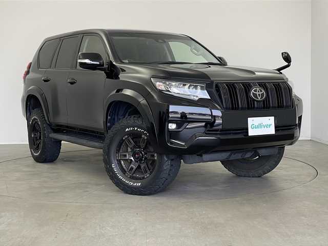 トヨタ ランドクルーザー プラド TX 新潟県 2018(平30)年 4.8万km ブラック 4WD/リフトアップ/オーバーフェンダー/社外マフラー/社外革コンピステアリング/アルパイン9インチナビ/(X9Z)/(CD.DVD.SD.フルセグ.Bluetooth)/バックカメラ/トヨタセーフティセンス/・プリクラッシュセーフティ/・レーダークルーズコントロール/・レーンキープアシスト/・オートマチックハイビーム/LEDオートライト/コーナーセンサー/ドライブレコーダー/BFgoodrich/プッシュスタート/スマートキー/フロアマット