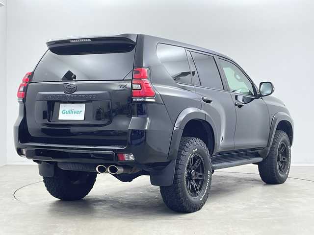トヨタ ランドクルーザー プラド TX 新潟県 2018(平30)年 4.8万km ブラック 4WD/リフトアップ/オーバーフェンダー/社外マフラー/社外革コンピステアリング/アルパイン9インチナビ/(X9Z)/(CD.DVD.SD.フルセグ.Bluetooth)/バックカメラ/トヨタセーフティセンス/・プリクラッシュセーフティ/・レーダークルーズコントロール/・レーンキープアシスト/・オートマチックハイビーム/LEDオートライト/コーナーセンサー/ドライブレコーダー/BFgoodrich/プッシュスタート/スマートキー/フロアマット