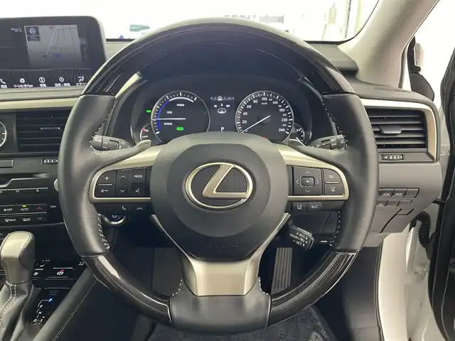 レクサス ＲＸ 450hL 宮城県 2019(令1)年 3万km ソニッククォーツ ムーンルーフ　/パノラミックビューモニター　/ルーフレール　/三眼フルＬＥＤヘッドランプ　/ヘッドアップディスプレイ　/後席電動格納　/プリクラッシュセーフティシステム/レーントレーシングアシスト/オートマチックハイビーム/BSM/クリアランスソナー /100V電源/黒革シート　/シートヒーター/シートベンチレーション/純正２０インチアルミ　/サマータイヤ／純正２０ＡＷ車載　/禁煙車/4WD/スペアタイヤ