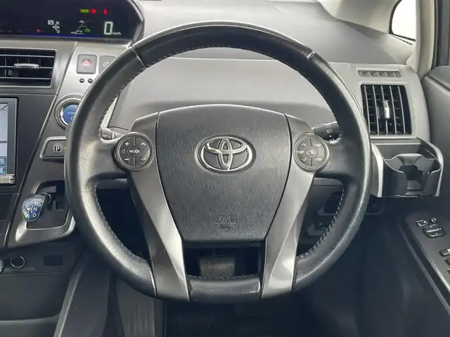 トヨタ プリウス α S チューンブラック 岐阜県 2014(平26)年 6.4万km ホワイトパールクリスタルシャイン (株)IDOMが運営する【じしゃロン多治見店】の自社ローン専用車両になります。こちらは現金またはオートローンご利用時の価格です。自社ローンご希望の方は別途その旨お申付け下さい./ディーラーオプションナビ/　（Bluetooth/DVD/フルセグ）/モデリスタエアロ/ETC/オートライト/フォグランプ/ステアリングリモコン