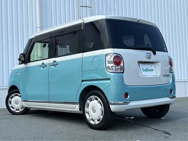 ダイハツ ムーヴ キャンバス G メイクアッフ SA Ⅱ 三重県 2017(平29)年 4.7万km パールホワイトⅢ/ナチュラルベージュマイカメタリック 2トーン 純正ナビ/全周囲/前方ドライブレコーダー/ＥＴＣ/コーナーセンサー/スマートアシスト/シートリフター/スペアキー/ＴＶキャンセラー/オートライト/ＬＥＤヘッドライト/純正フロアマット/電動格納ミラー/禁煙車