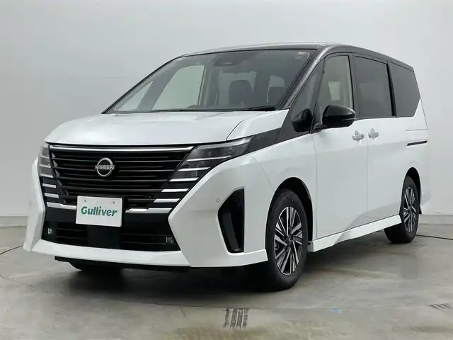 日産 セレナ e－パワー ハイウェイスター V 岡山県 2025(令7)年 0.1千km パール 登録済未使用車/純正12.3インチナビ/・FM/AM/Bluetooth/フルセグ/CarPlay/HDMI/11インチフリップダウンモニター/アラウンドビューモニター/デジタルインナーミラー/プロパイロット/ワイヤレス充電/前後ドライブレコーダー/ビルトインETC2.0/エマージェンシーブレーキ/車線逸脱警報/支援システム/コーナーセンサー/BSM/両側パワースライドドア/LEDヘッドライト