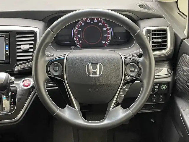 ホンダ オデッセイ アブソルート・Xホンダセンジング 兵庫県 2016(平28)年 5.4万km スーパープラチナメタリック 純正メモリナビ/（フルセグ、CD、DVD、BT、MSV）/両側パワースライドドア/ドライブレコーダー/バックカメラ/ハーフレザー/パワーシート/レーダークルーズコントロール/ビルトインETC/衝突軽減/LDA/標識認識/LEDヘッドライト/フォグランプ/オートライト/純正フロアマット/ドアバイザー