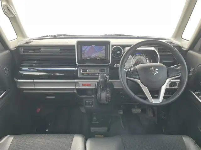 スズキ スペーシア カスタム HYBRID XS 長崎県 2018(平30)年 10.8万km ブルーイッシュブラックパール3 (株)IDOMが運営する【じしゃロン長崎店】の自社ローン専用車両になりますこちらは現金またはオートローンご利用時の価格です。自社ローンご希望の方は別途その旨お申付け下さい/ナビ　/バックカメラ　/Ｂｌｕｅｔｏｏｔｈ　/フルセグ　/両側パワースライドドア　/衝突被害軽減ブレーキ　/レーンアシスト　/ハーフレザーシート　/D席シートヒーター　/ＬＥＤヘッドライト　/オートライト　/フォグ　/リアソナー