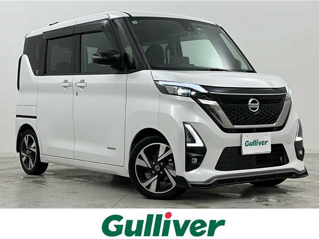 日産 ルークス HWS Gターボ アーバンクロム プロパイロットED 宮城県 2022(令4)年 2.8万km ホワイトパール 禁煙車/プロパイロット/アダプティブヘッドライト/エマージェンシーブレーキ/車線逸脱防止支援システム/車線逸脱警報/先行車発進お知らせ/速度標識表示/道路標識表示/ソナー/カロッツェリア製ツイーター/両側パワースライドドア/ALPINE製9インチディスプレイオーディオ/（BT.AM.FM.USB.HDMI.Applecarplay.AndroidAuto）/アラウンドビューモニター/ALPINE製連動ドラレコ/ETC/電動パーキングブレーキ/AUTOHOLD/ハンズフリースライドドア/プッシュスタート/スマートキー（2本）/革巻きステアリング/ステアリングスイッチ/ロールサンシェード/シートバックテーブル/純正フロアマット/純正ドアバイザー/LEDヘッドライト/LEDフォグランプ/純正15インチアルミホイール/アイドリングストップ/横滑り防止機能