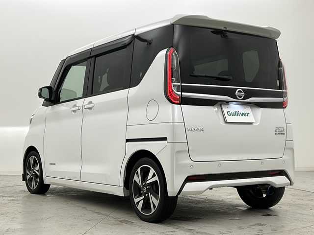 日産 ルークス HWS Gターボ アーバンクロム プロパイロットED 宮城県 2022(令4)年 2.8万km ホワイトパール 禁煙車/プロパイロット/アダプティブヘッドライト/エマージェンシーブレーキ/車線逸脱防止支援システム/車線逸脱警報/先行車発進お知らせ/速度標識表示/道路標識表示/ソナー/カロッツェリア製ツイーター/両側パワースライドドア/ALPINE製9インチディスプレイオーディオ/（BT.AM.FM.USB.HDMI.Applecarplay.AndroidAuto）/アラウンドビューモニター/ALPINE製連動ドラレコ/ETC/電動パーキングブレーキ/AUTOHOLD/ハンズフリースライドドア/プッシュスタート/スマートキー（2本）/革巻きステアリング/ステアリングスイッチ/ロールサンシェード/シートバックテーブル/純正フロアマット/純正ドアバイザー/LEDヘッドライト/LEDフォグランプ/純正15インチアルミホイール/アイドリングストップ/横滑り防止機能