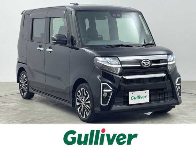ダイハツ タント カスタム RS 大分県 2019(令1)年 5.1万km ブラックマイカメタリック スマートアシスト搭載/社外SDナビ　/【フルセグTV、DVD再生可、BT対応、USB】/ステアリングスイッチ/ハーフレザーシート/両側電動スライドドア/ETC/電動格納ミラー/純正フロアマット/オートライト/LEDヘッドライト/LEDフォグ/純正15インチアルミホイール/保証書