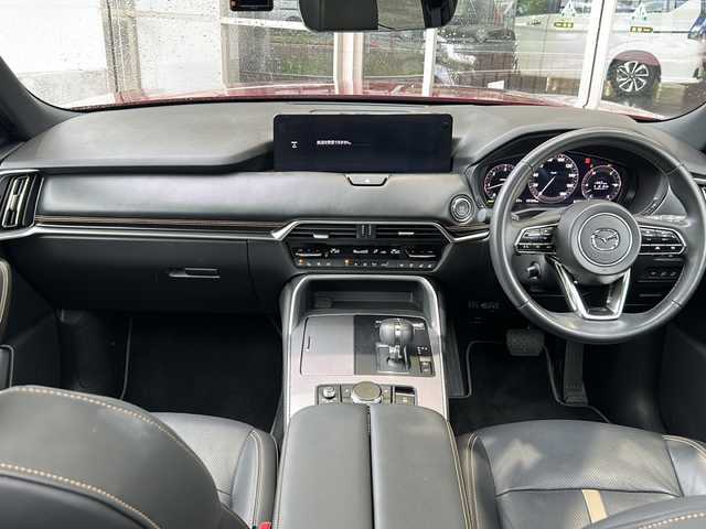 マツダ ＣＸ－６０ XD HV エクスクルーシブスポーツ 静岡県 2023(令5)年 1.7万km ソウルレッドクリスタルM 純正ナビ/・AM/FM/・Bluetooth/・USB/・TV/・HDMI/・Apple CarPlay/・Android Auto/メーカーオプション/ドライバー・パーソナライゼーション・システムパッケージ/パノラマサンルーフ/主要装備/・ＢＯＳＥサウンドシステム/・追従機能付クルコン/・全方位カメラ/・パワーバックドア/・ＥＴＣ/・リアフォグランプ/・前後ドラレコ/・パワーシート/・シートヒーター＆ベンチレーション/・本革シート(黒)/・純正２０インチアルミ/・i-stop/・TCS/・コーナーセンサー/・AC100V/150W電源/・BSM/・ヘッドアップディスプレイ/・電動チルト＆テレスコピックステアリング/・ヒルディセントコントロール/・スマートブレーキサポート