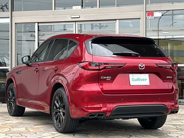 マツダ ＣＸ－６０ XD HV エクスクルーシブスポーツ 静岡県 2023(令5)年 1.7万km ソウルレッドクリスタルM 純正ナビ/・AM/FM/・Bluetooth/・USB/・TV/・HDMI/・Apple CarPlay/・Android Auto/メーカーオプション/ドライバー・パーソナライゼーション・システムパッケージ/パノラマサンルーフ/主要装備/・ＢＯＳＥサウンドシステム/・追従機能付クルコン/・全方位カメラ/・パワーバックドア/・ＥＴＣ/・リアフォグランプ/・前後ドラレコ/・パワーシート/・シートヒーター＆ベンチレーション/・本革シート(黒)/・純正２０インチアルミ/・i-stop/・TCS/・コーナーセンサー/・AC100V/150W電源/・BSM/・ヘッドアップディスプレイ/・電動チルト＆テレスコピックステアリング/・ヒルディセントコントロール/・スマートブレーキサポート
