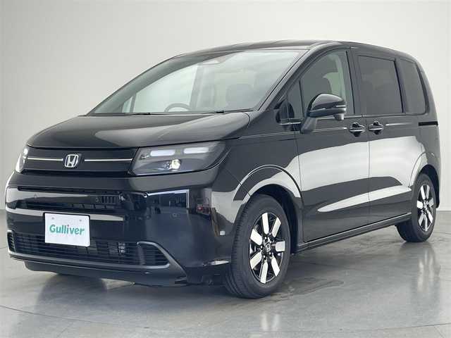 ホンダ フリード ハイブリット e:HEV AIR EX 愛知県 2025(令7)年 0.1万km未満 クリスタルブラックパール 純８型ＤＡ　Ｂｌｕｅｔｏｏｔｈ　バックカメラ　両側電動スライドドア　ＢＳＭ　ホンダセンシング　コンビシート　黒ハーフレザー　レーダークルコン　ＬＥＤヘッドライト　シートヒーター　スマートキー　禁煙車