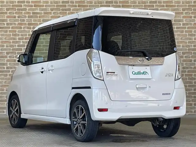 日産 デイズ ルークス ハイウェイスター Gターボ 岩手県 2019(平31)年 1.9万km ホワイトパール ４WD/ターボ/アラウンドビューモニター/両側パワースライドドア/エマージェンシーブレーキ/レーンアシスト/オートハイビーム/クルーズコントロール/横滑り防止装置/アイドリングストップ/リヤシーリングファン/ロールサンシェード/運転席シートヒーター/カロッツェリアナビ/フルセグTV/ドライブレコーダー/ETC/LEDヘッドライト/純正１５インチアルミホイール/純正フロアマット