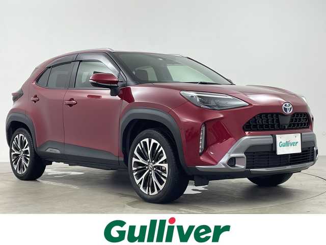 トヨタ ヤリスクロス ハイブリッド Z アドベンチャー 鹿児島県 2023(令5)年 1.9万km センシュアルレッドマイカ 純正ディスプレイオーディオ/（BT/フルセグTV）/プリクラッシュセーフティ/レーンキープアシスト/レーダークルーズコントロール/ハーフレザーシート/シートヒーター/ステアリングヒーター/ヘッドアップディスプレイ/ブラインドスポットモニター/パワーバックドア/ステアリングスイッチ/オートライト/オートマチックハイビーム/コーナーセンサー