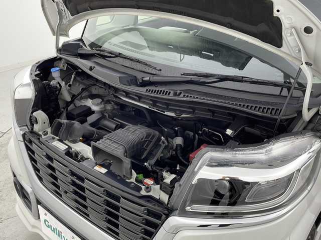 スズキ スペーシア カスタム HYBRID XS ターボ 宮城県 2019(令1)年 3.9万km ピュアホワイトパール/ブラック2トーン ワンオーナー/禁煙車/両側パワースライドドア/ハーフレザーシート/全方位カメラ/スズキセーフティサポート/・デュアルセンサーブレーキサポート/・車線維持支援機能/・ヘッドアップディスプレイ/・コーナーセンサー（リア）/社外フローティングナビ/・CD・DVD・BT・SD・USB・ipod/LEDヘッドライト/LEDフォグライト/D席シートヒーター/ステアリングスイッチ/パドルシフト/純正フロアマット/純正ドアバイザー/純正15インチアルミホイール/アイドリングストップ/プッシュスタート/スマートキー/ロールサンシェード