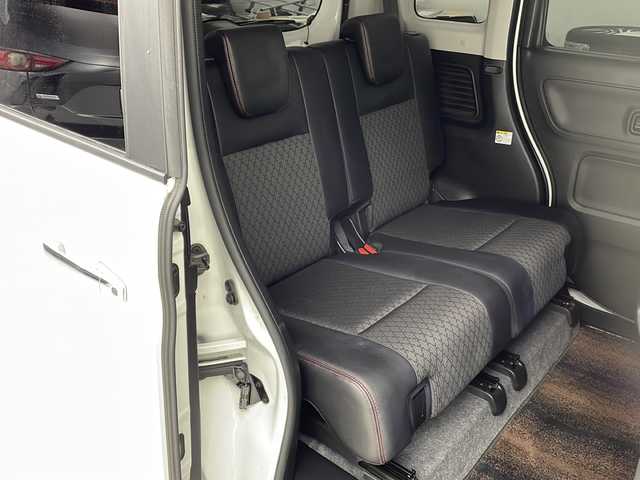 スズキ スペーシア カスタム HYBRID XS ターボ 宮城県 2019(令1)年 3.9万km ピュアホワイトパール/ブラック2トーン ワンオーナー/禁煙車/両側パワースライドドア/ハーフレザーシート/全方位カメラ/スズキセーフティサポート/・デュアルセンサーブレーキサポート/・車線維持支援機能/・ヘッドアップディスプレイ/・コーナーセンサー（リア）/社外フローティングナビ/・CD・DVD・BT・SD・USB・ipod/LEDヘッドライト/LEDフォグライト/D席シートヒーター/ステアリングスイッチ/パドルシフト/純正フロアマット/純正ドアバイザー/純正15インチアルミホイール/アイドリングストップ/プッシュスタート/スマートキー/ロールサンシェード