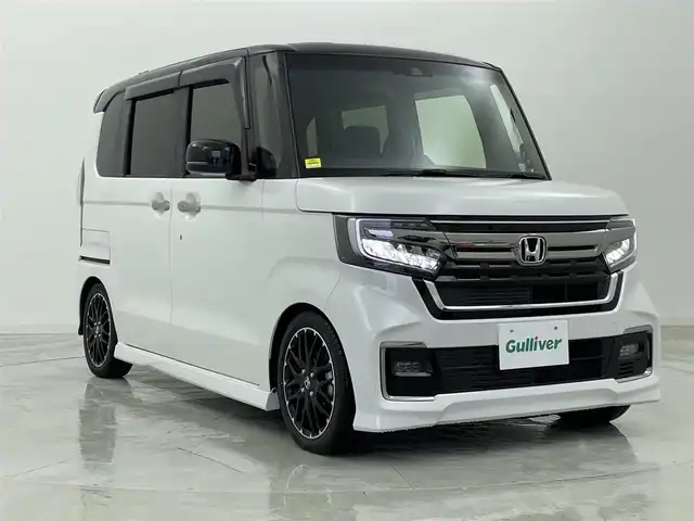 ホンダ Ｎ ＢＯＸ カスタム L ターボ コーディネートスタイル 宮城県 2022(令4)年 1.9万km プラチナホワイトパール レーダー探知機/ダウンサス（純正積込み）/アダクティブクルーズコントロール/D/N席シートヒーター/パドルシフト/レザーシート