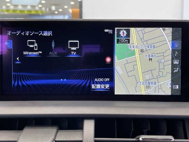 レクサス ＮＸ 300h Fスポーツ 埼玉県 2018(平30)年 4万km ソニックチタニウム 衝突被害軽減ブレーキ/レーンキープアシスト/サンルーフ/純正メモリナビ/　　（CD/DVD/BT/DTV）/バックカメラ/レーダークルーズコントロール/LEDヘッドライト/オートマチックハイビーム/シートヒーター/エアシート/パワーシート/ハンドルヒーター/ドライブレコーダー/コーナーセンサー/スマートキー/ETC