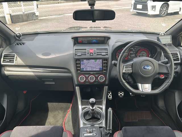 スバル ＷＲＸ ＳＴＩ STI 愛知県 2014(平26)年 10.7万km ダークグレーメタリック /禁煙車//純正ナビ・フルセグTV/　(CN-LR700D)//ETC/バックカメラ//STiフロントリップ//STiマフラー//プッシュスタート//ステアスイッチ//社外１７インチアルミ//LEDオートライト//黒合皮ハーフレザーシート//ステアリングスイッチ//純正フロアマット//新車保証書//取扱説明書//スペアキー