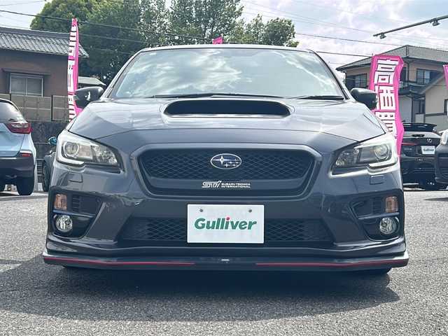 スバル ＷＲＸ ＳＴＩ STI 愛知県 2014(平26)年 10.7万km ダークグレーメタリック /禁煙車//純正ナビ・フルセグTV/　(CN-LR700D)//ETC/バックカメラ//STiフロントリップ//STiマフラー//プッシュスタート//ステアスイッチ//社外１７インチアルミ//LEDオートライト//黒合皮ハーフレザーシート//ステアリングスイッチ//純正フロアマット//新車保証書//取扱説明書//スペアキー