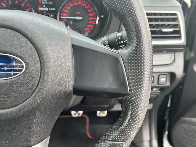 スバル ＷＲＸ ＳＴＩ STI 愛知県 2014(平26)年 10.7万km ダークグレーメタリック /禁煙車//純正ナビ・フルセグTV/　(CN-LR700D)//ETC/バックカメラ//STiフロントリップ//STiマフラー//プッシュスタート//ステアスイッチ//社外１７インチアルミ//LEDオートライト//黒合皮ハーフレザーシート//ステアリングスイッチ//純正フロアマット//新車保証書//取扱説明書//スペアキー