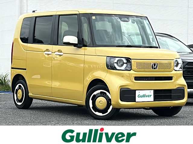 ホンダ Ｎ ＢＯＸ ファッションスタイル 千葉県 2023(令5)年 0.9万km 黄 4WD 8型ナビ フルセグ BT USB タイプC 両側パワースライドドア 2.0ETC シートヒータ ドラレコ  マット LEDライト オートライト ソナー ホワイトミラー ホワイトアウターハンドル