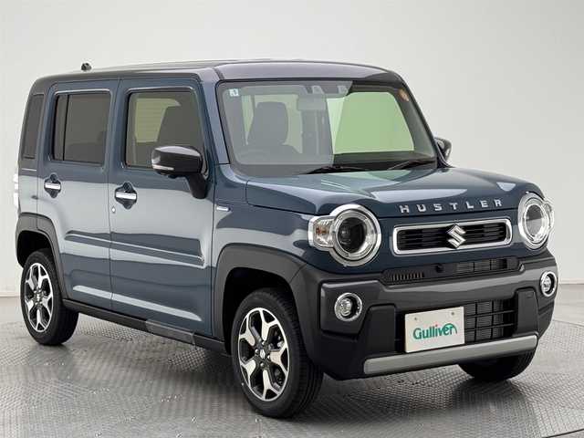 スズキ ハスラー HYBRID X 兵庫県 2025(令7)年 0.1万km未満 デニムブルー ガンメタリック 2トーン 全方位モニター付きナビゲーション＆スズキセーフティサポート(217800円)/純正メモリナビ（AM/FM/フルセグ/BT）/全方位カメラ/クルーズコントロール/コーナーセンサー/LEDヘッドライト/PCS/LKA/ACC/LEDヘッドライト/純正15AW/シートヒーター