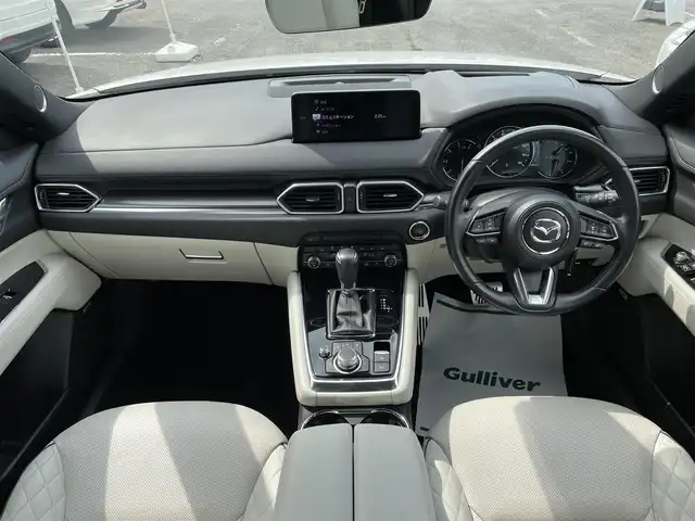 マツダ ＣＸ－８ XD エクスクルーシブモード 千葉県 2021(令3)年 2.6万km スノーフレイクホワイトパールマイカ サンルーフ/白レザーシート/360°カメラ/BOSEプレミアムサウンド/純正マツダコネクトナビ/・Bluetooth/フルセグTV/前席パワーシート/1列目2列目シートヒーター/1列目2列目シートベンチレーション/パワーバックドア/レーンキープアシスト/アダプティブクルーズコントロール/ブラインドスポットモニター/スマートキー/前後コーナーセンサー/ヘッドアップディスプレイ/パドルシフト/純正19インチアルミホイール/置くだけ充電/純正アダプティブLEDヘッドライト/フォグランプ/本革巻ステアリング/ETC/サイド＆カーテンエアバッグ