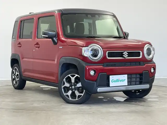 スズキ ハスラー HYBRID X 新潟県 2020(令2)年 4.5万km フェニックスレッドパール/ガンメタリック2トーンルーフ カロッツェリアメモリナビ【AVIC-RZ810】/　フルセグTV/Bluetooth/CD/DVD/USB/ドライブレコーダー/衝突被害軽減ブレーキ/レーンキープアシスト/後方コーナーセンサー/前席シートヒーター/LEDヘッドライト/レザーステアリング/ステアリングスイッチ/アイドリングストップ/横滑り防止装置/オートマチックハイビーム/オートライト/禁煙車