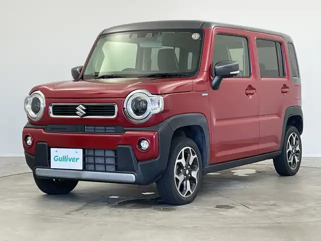 スズキ ハスラー HYBRID X 新潟県 2020(令2)年 4.5万km フェニックスレッドパール/ガンメタリック2トーンルーフ カロッツェリアメモリナビ【AVIC-RZ810】/　フルセグTV/Bluetooth/CD/DVD/USB/ドライブレコーダー/衝突被害軽減ブレーキ/レーンキープアシスト/後方コーナーセンサー/前席シートヒーター/LEDヘッドライト/レザーステアリング/ステアリングスイッチ/アイドリングストップ/横滑り防止装置/オートマチックハイビーム/オートライト/禁煙車