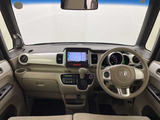 ホンダ Ｎ ＢＯＸ 2トーン G Lパッケージ 群馬県 2015(平27)年 5.2万km プレミアムディープモカパール 禁煙車　純正ナビ　バックカメラ　両側パワースライドドア　横滑り防止　アイドリングストップ　スマートキー　プッシュスタート　スペアキー　オートライト　オートエアコン　純正アルミホイール　電動格納ミラー