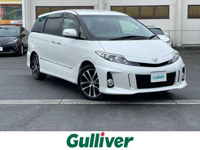トヨタ エスティマ アエラス プレミアムエディション 群馬県 2015(平27)年 2.2万km ホワイトパールクリスタルシャイン 純正ＯＰナビ/ＴＶ・Ｂｌｕｅｔｏｏｔｈ・ＣＤ・ＤＶＤ/両側パワースライドドア/クルーズコントロール/ビルトインＥＴＣ/Ｂカメラ/ハーフレザーシート/２列目オットマン/スペアキー×１/前方ドラレコ/Ｄ席パワーシート/純正フロアマット/ドアバイザー/純正AW/オートライト