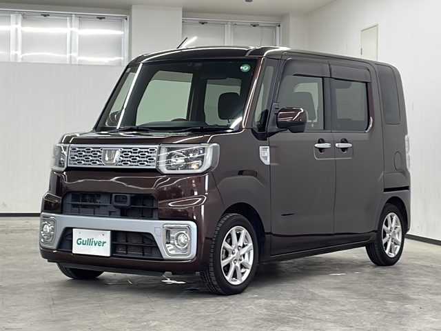 ダイハツ ウェイク X SA 長崎県 2015(平27)年 11.2万km プラムブラウンクリスタルマイカ 純正ナビ（NSZN-W65D）/フルセグTV/バックカメラ/ETC/オートライト/LEDライト/純正AW/純正フロアマット/片側パワースライドドア/ドアバイザー/スマートキー/ステアリングスイッチ/取説