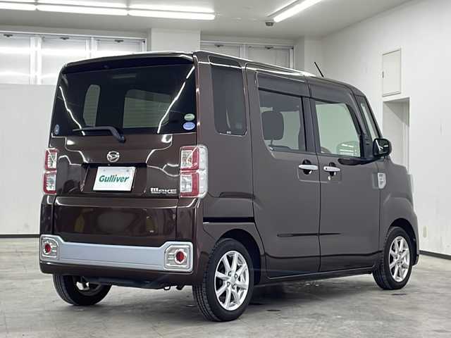 ダイハツ ウェイク X SA 長崎県 2015(平27)年 11.2万km プラムブラウンクリスタルマイカ 純正ナビ（NSZN-W65D）/フルセグTV/バックカメラ/ETC/オートライト/LEDライト/純正AW/純正フロアマット/片側パワースライドドア/ドアバイザー/スマートキー/ステアリングスイッチ/取説