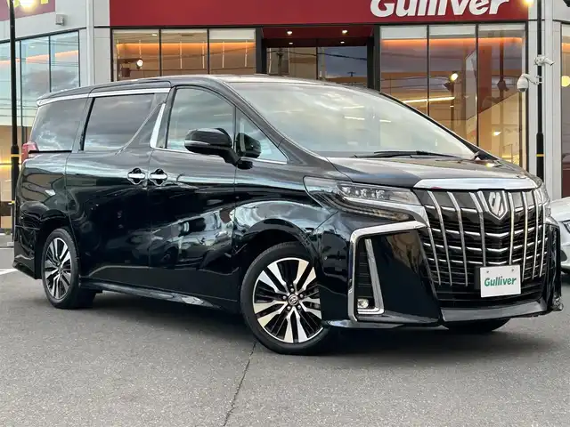 トヨタ アルファード S Cパッケージ 宮城県 2020(令2)年 2.8万km ブラック 登録時走行距離27990km/純正ディスプレイオーディオナビ/・CD/DVD/BT/USB/Miracast/サンルーフ/純正フリップダウンモニター/トヨタセーフティセンス/プリクラッシュセーフティ/レーンキープアシスト/オートマチックハイビーム/レーダークルーズコントロール/D席/N席エアシートヒーター/両側電動スライドドア/ステアリングヒーター/純正ドライブレコーダー/黒革シート/三眼LEDヘッドライト/クリアランスソナー/純正ETC2.0