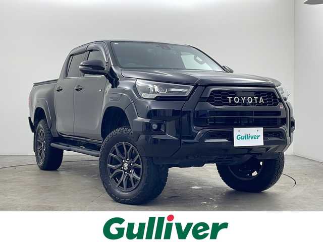トヨタ ハイラックス Z GRスポーツ 秋田県 2023(令5)年 2.2万km アティチュードブラックマイカ 4WD/純正ナビ/(FM/AM/Bluetooth/フルセグTV)/全方位カメラ/バックカメラ/ハーフレザーシート/ディーゼル/ターボ/レーダークルーズコントロール/コーナーセンサー/レーンキープアシスト/横滑り防止装置/リアデフロック/ダウンヒルアシスト/アイドリングストップ/ETC/ドライブレコーダー/パドルシフト/D席パワーシート/LEDヘッドライト/オートライト/プッシュスタート/スマートキー/スペアキー/純正アルミホイール/社外フロアマット/リフトアップ