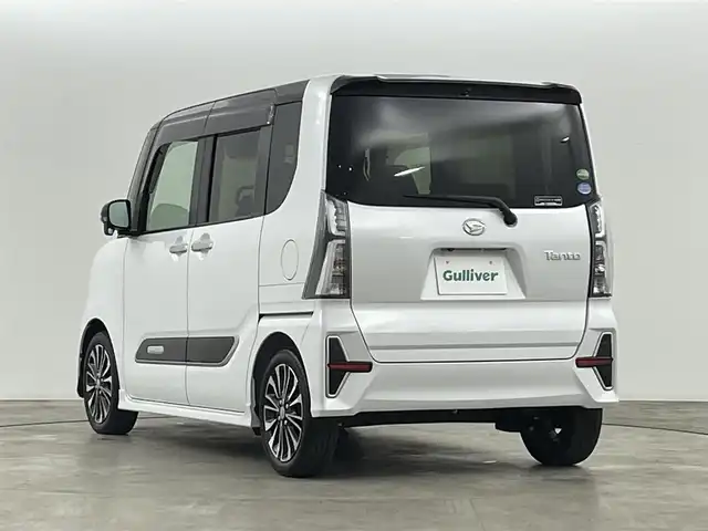 ダイハツ タント カスタム RS 福島県 2019(令1)年 2.9万km ブラックマイカメタリック/シャイニングホワイトパール スマートアシスト/・衝突被害軽減ブレーキ/・車線逸脱警報装置/・前後誤発進抑制/・先行車発進お知らせ/・オートハイビーム/・レーダークルーズコントロール/・スマートパノラマパーキング/純正9インチナビ/・フルセグTV/BT/CD/DVD/USB/SD/FM/AM/・ETC/・前方ドライブレコーダー/・バックカメラ/両側パワースライドドア/革張ステアリング/・ステアリングリモコン/ハーフレザーシート/・D+N席シートヒーター/プッシュスタート/・スマートキー/・スペアキー1本/電動格納ミラー/・ウィンカーミラー/・オートミラー/LEDヘッドライト/・オートライト/純正フロアマット/純正15インチAW/リアドアバイザー