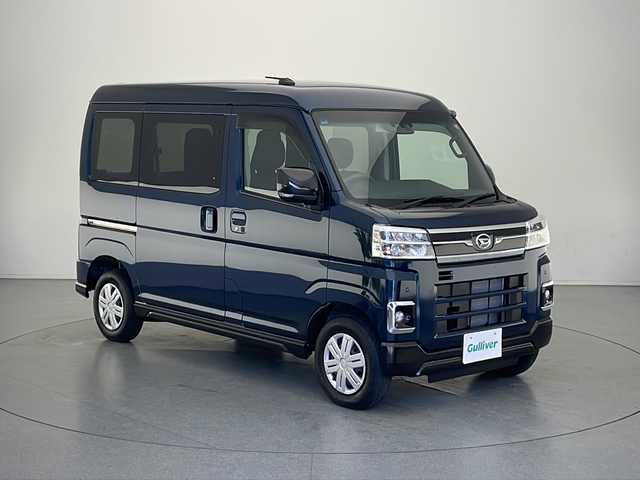 ダイハツ アトレー バン RS 長野県 2025(令7)年 0.3万km レーザーブルークリスタルシャイン 4WD/・4WD LOCK/・4WD AUTO/・2WD切替/ターボ/スマートアシスト/・衝突警報機能/衝突回避支援ブレーキ機能/・ふらつき警報/・路側逸脱警報機能/・誤発進抑制機能/・先行車発進お知らせ機能/・コーナーセンサー/Wエアバッグ/プッシュスタート/アイドリングストップ/スマートキー/オートエアコン/セカンドシート足元サーキュレーター/クルコン/ステアリングスイッチ/両側電動パワースライドドア/オートライト/LEDヘッドライト/LEDフォグランプ/電格ウインカーミラー/ビルトインETC/USB Type-A充電口/トランクルームシガーソケット/ドアバイザー/純正ホイールキャップ付き12インチスチールホイール/車内突っ張りレール/バックカメラ（ナビ無し）