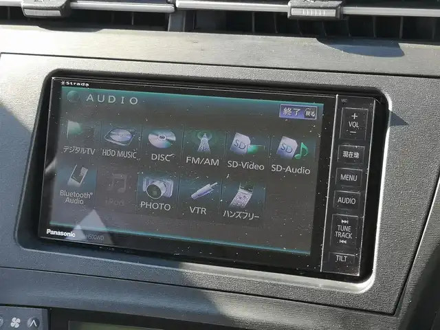 トヨタ プリウス S　LEDエディション 茨城県 2011(平23)年 19.8万km ダークバイオレットマイカメタリック 純正ナビ/【TV・HDD・CD・DVD・AM・FM・SD・BT・iPod・VTR】/Bカメラ/ETC/ステリモ/オートライト/Fフォグ/LEDライト/純正フロアマット/純正ホイールカバー/プッシュスタート/スマートキー/ヘッドライトウォッシャー/電格ミラー/ウインカーミラー