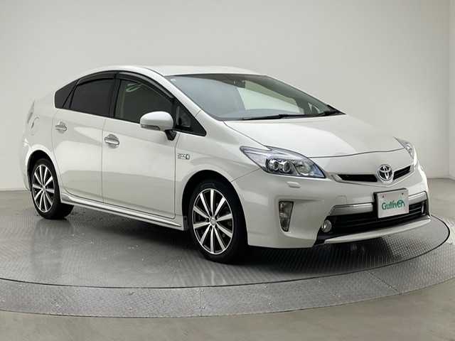 トヨタ プリウス ＰＨＶ G 兵庫県 2015(平27)年 7.3万km ホワイトパールクリスタルシャイン 純正SDナビ(CD/DVD/SD/Bt/フルセグ)/・NSZA-X64T/バックカメラ/レザーシート/シートヒーター/パワーシート/クルーズコントロール/ステアリングヒーター/ドライブレコーダー/ビルトインETC/LEDヘッドライト/フォグライト/社外１７AW/純正マット・バイザー