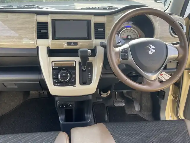 スズキ ハスラー ワンダラー 千葉県 2019(令1)年 3.5万km シフォンアイボリーメタリック/ウッディブラウン2トーンルーフ 特別仕様　ナビ　全方位カメラ　デュアルカメラブレーキサポート　ＢＴ　ＥＴＣ　ＵＳＢ　シートヒーター ステアスイッチ スマートキー ルーフレール シフォンアイボリーツートン HID オートライト