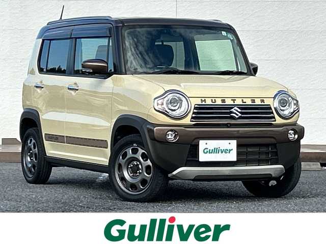 スズキ ハスラー ワンダラー 千葉県 2019(令1)年 3.5万km シフォンアイボリーメタリック/ウッディブラウン2トーンルーフ 特別仕様　ナビ　全方位カメラ　デュアルカメラブレーキサポート　ＢＴ　ＥＴＣ　ＵＳＢ　シートヒーター ステアスイッチ スマートキー ルーフレール シフォンアイボリーツートン HID オートライト