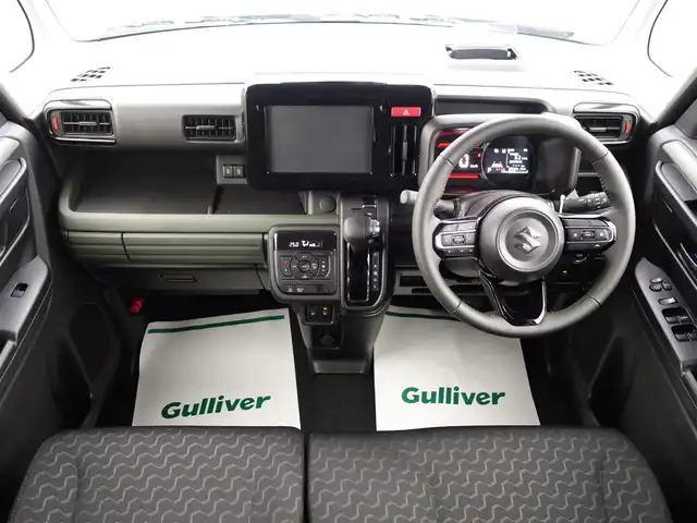 スズキ スペーシア ギア HYBRID XZ 山形県 2024(令6)年 0.1千km オフブルーメタリック/ガンメタリック2トーンルーフ 4WD/デュアルセンサーブレーキサポートII/両側パワースライドドア/レーダークルーズコントロール/LEDオートライト/シートヒーター/純正14インチアルミホイール/アイドリングストップ/コーナーセンサー/ステアリングスイッチ/ステアリングヒーター/ヘッドアップディスプレイ/電動格納ウィンカーミラー/フォグランプ/ルーフレール/スマートキー