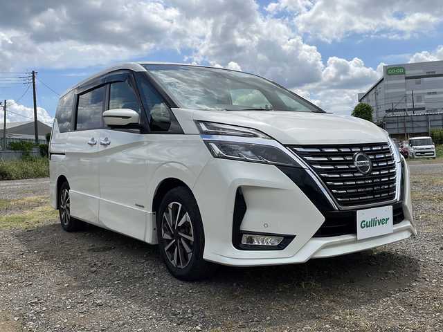 日産 セレナ ハイウェイスター V 栃木県 2021(令3)年 3.2万km ブリリアントホワイトパール プロパイロットスイッチ/プッシュエンジンスターター/インテリジェントキー/両側パワースライドドア/アイドリングストップ/ワンオーナー/レーダークルーズコントロール/ETC/アラウンドビューカメラ/フルセグＴＶ/純正ナビ/衝突被害軽減ブレーキ/横滑り防止装置/LEDヘッドライト/ブラインドスポットモニター/インテリジェントルームミラー/後側方車両検知警報