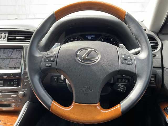 レクサス ＩＳ 250 バージョンL 栃木県 2008(平20)年 3.8万km シルバーマイカメタリック ワンオーナー/純正ナビ/CD/MD/TV/AUX/AM/FM/バックカメラ/ETC/サンルーフ/アダプティブ・フロントライティング・システム(AFS)/横滑り防止装置/クルーズコントロール/前席シートヒータークーラー/前席パワーシート/電動リアサンシェード/ウィンカーミラー/ドアバイザー/LEDヘッドライト/スマートキー×2/取扱説明書/保証書
