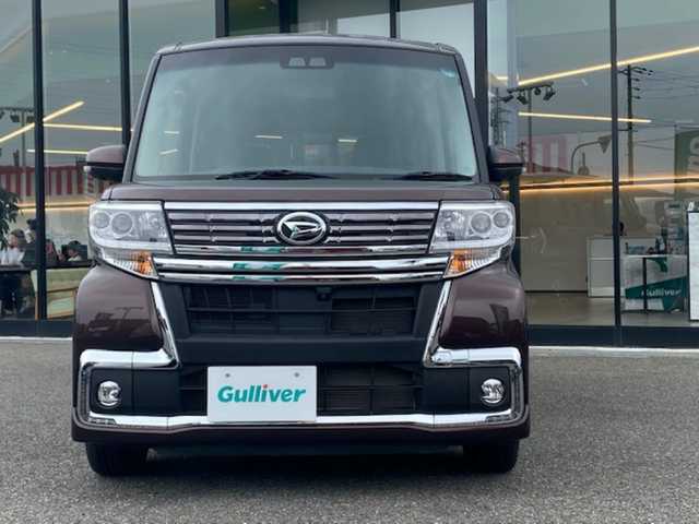 ダイハツ タント カスタムX トップED LTD SAⅢ 兵庫県 2018(平30)年 0.2万km プラムブラウンクリスタルマイカ ワンオーナー/純正８型ナビ/・TV.BT.AM.FM/全方位カメラ/衝突軽減装置/前方ドラレコ/ビルトインＥＴＣ/オートマチックハイビーム/電格ミラー/Ｄ席シートヒーター/ＵＳＢ端子/ＨＤＭＩ端子/純正ドアバイザー