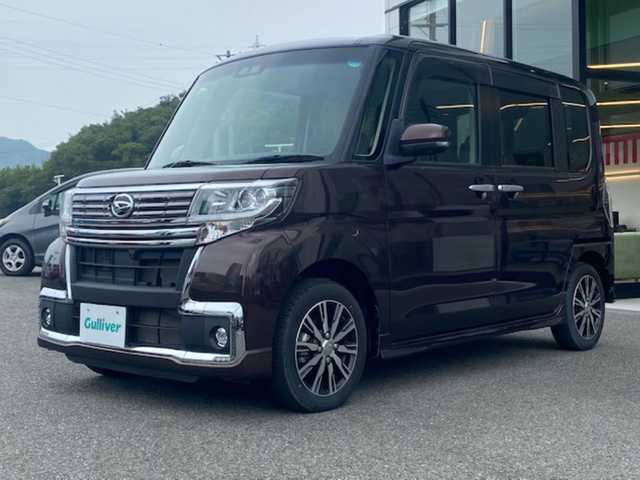 ダイハツ タント カスタムX トップED LTD SAⅢ 兵庫県 2018(平30)年 0.2万km プラムブラウンクリスタルマイカ ワンオーナー/純正８型ナビ/・TV.BT.AM.FM/全方位カメラ/衝突軽減装置/前方ドラレコ/ビルトインＥＴＣ/オートマチックハイビーム/電格ミラー/Ｄ席シートヒーター/ＵＳＢ端子/ＨＤＭＩ端子/純正ドアバイザー