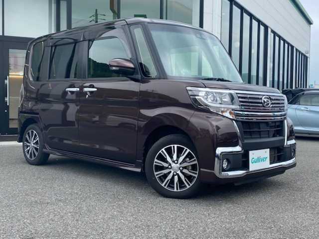 ダイハツ タント カスタムX トップED LTD SAⅢ 兵庫県 2018(平30)年 0.2万km プラムブラウンクリスタルマイカ ワンオーナー/純正８型ナビ/・TV.BT.AM.FM/全方位カメラ/衝突軽減装置/前方ドラレコ/ビルトインＥＴＣ/オートマチックハイビーム/電格ミラー/Ｄ席シートヒーター/ＵＳＢ端子/ＨＤＭＩ端子/純正ドアバイザー