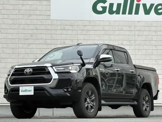 トヨタ ハイラックス Z 岩手県 2022(令4)年 2.1万km アティチュードブラックマイカ 禁煙車/4WD（切替）/ディーゼル/純正ナビ/→フルセグTV/Bluetooth/CD/DVD/FM/AM/バックカメラ/ステアリングスイッチ/横滑り防止装置/ダウンヒルアシストコントロール/コーナーセンサー/レーンキープアシスト/衝突軽減システム/オートライト/LDヘッドライト/フォグライト/〇プッシュスタート/〇電動格納ミラー/〇ウィンカーミラー/〇全席オートパワーウィンドウ/〇スマートキー/〇シガーソケット/〇ドアバイザー/〇取扱説明書/ETC/冬タイヤ社外アルミホイール車載