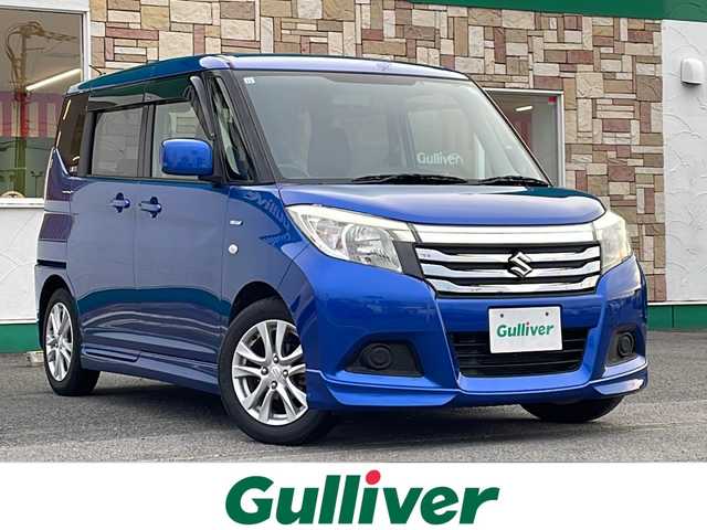 スズキ ソリオ HV MX 徳島県 2015(平27)年 6.9万km ブーストブルーパールメタリック 社外SDナビ　AVN-G04/（ラジオ/フルセグ/DISC）/ETC/純正15インチアルミホイール/片側電動スライドドア/アイドリングストップ/電動格納ミラー/社外フロアマット/ドアバイザー/ハロゲンヘッドライト/取扱説明書/新車時保証書